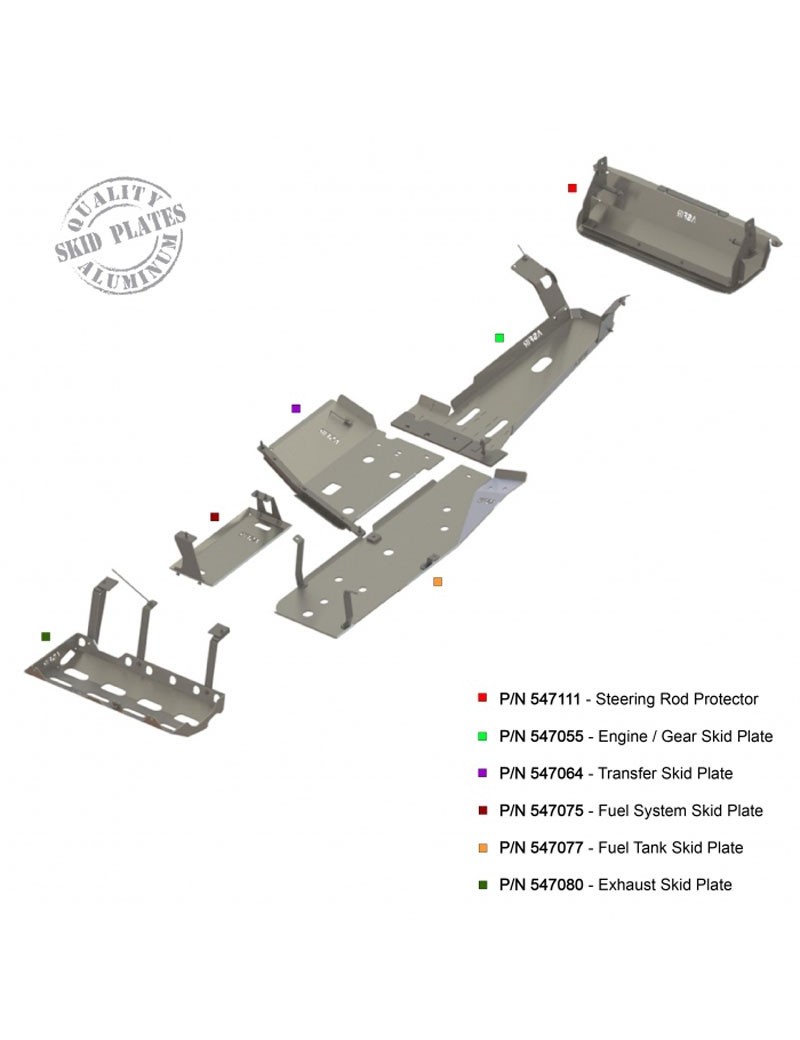 Blindages aluminium Asfir Jeep Wrangler JK V6 2 portes