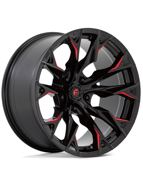 Jante 4x4 Fuel Offroad Flame D823 Gloss Black Milled with Candy Red