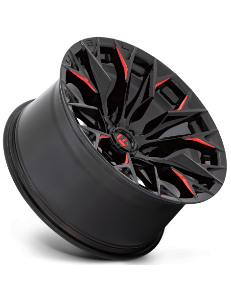 Jante 4x4 Fuel Offroad Flame D823 Gloss Black Milled with Candy Red